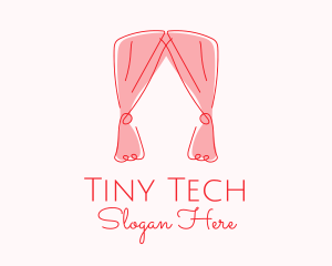 Pink Curtain Drapes logo design