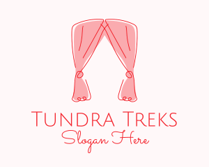 Pink Curtain Drapes logo design