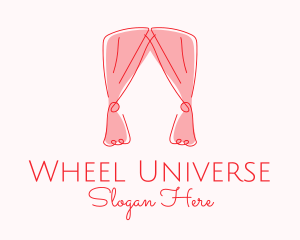 Pink Curtain Drapes logo design