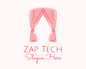 Pink Curtain Drapes logo design