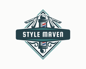 Barber Hairstyling Grooming logo design