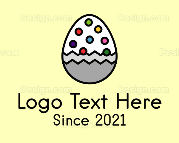 Multicolor Candy Egg Logo