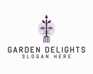 Garden Fork Plant Landscaping  logo design