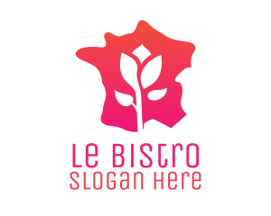 Flower France Map logo design