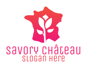 Flower France Map logo design