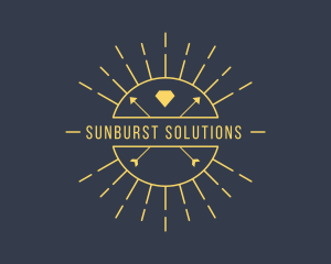 Diamond Arrow Sun  logo design