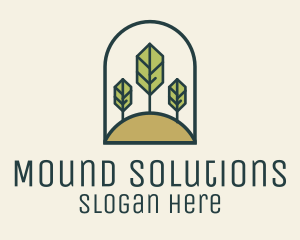 Monoline Tree Hill  logo design