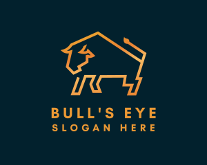 Gold Luxury Bull  logo