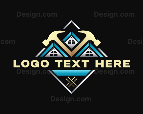 Roofing Hammer Contractor Logo