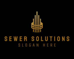 Gold Tower Building logo design