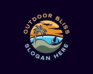 Island Beach Vacation logo design