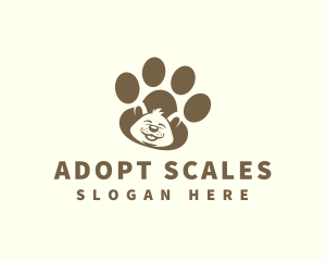 Puppy Dog Paw  logo design