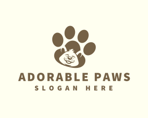 Puppy Dog Paw  logo design