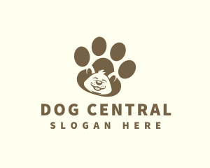 Puppy Dog Paw  logo design