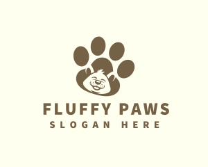 Puppy Dog Paw  logo design