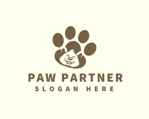 Puppy Dog Paw  logo design