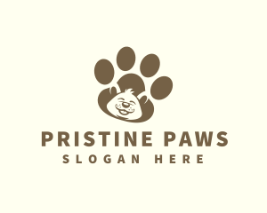 Puppy Dog Paw  logo design