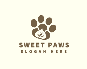 Puppy Dog Paw  logo design