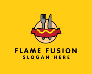 Hot Dog Sausage Meal logo design