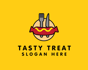 Hot Dog Sausage Meal logo design
