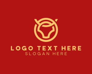 Abstract Bull Horns Logo