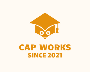 Graduation Cap Owl logo design