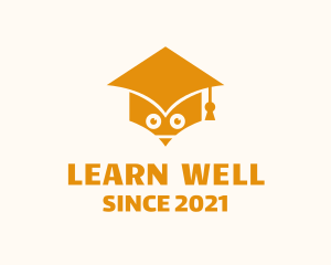 Graduation Cap Owl logo design