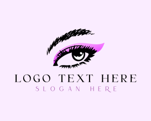 Eye Lashes Feminine Cosmetic Logo