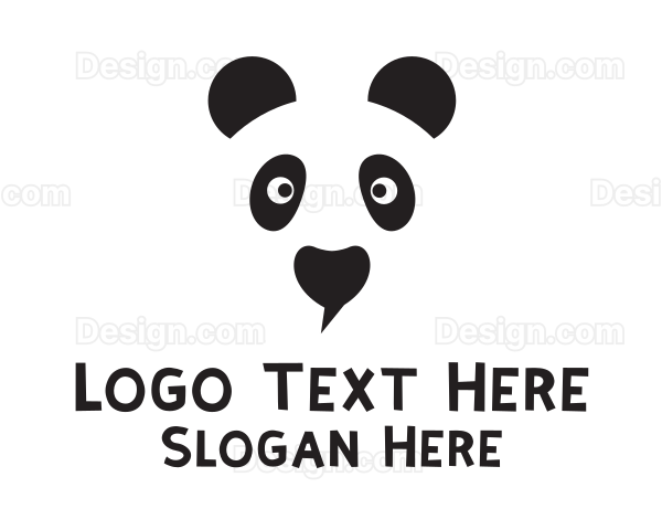 Panda Speech Bubble Logo