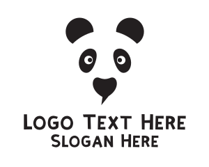 Panda Speech Bubble logo