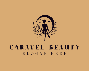 Floral Woman Beauty logo design