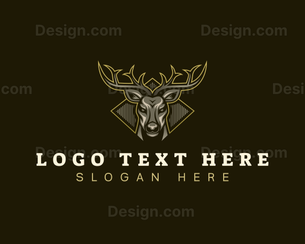 Antler Deer Buck Logo