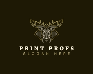 Antler Deer Buck Logo