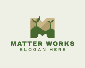 Planting Leaves Eco logo design