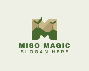 Planting Leaves Eco logo design