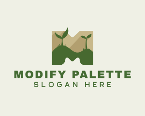 Planting Leaves Eco logo design