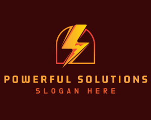 Speed Lightning Bolt logo design