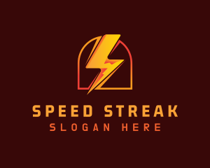 Speed Lightning Bolt logo design