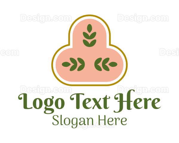 Bohemian Plant Leaves Logo