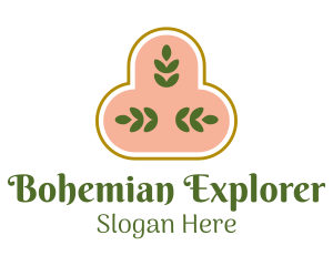 Bohemian Plant Leaves logo design