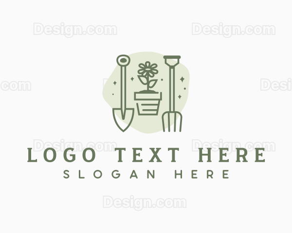 Gardening Tool Plant Logo