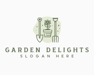 Gardening Tool Plant logo design