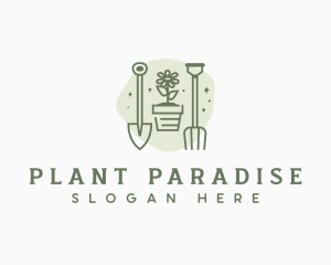 Gardening Tool Plant logo design