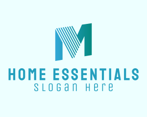 Stripe Firm Letter M logo design