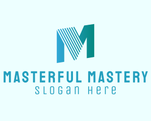 Stripe Firm Letter M logo design