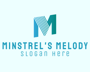 Stripe Firm Letter M logo design