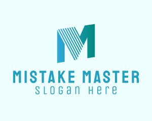 Stripe Firm Letter M logo design