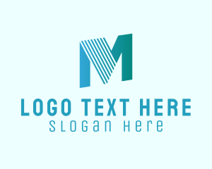 Firm - Stripe Firm Letter M logo design