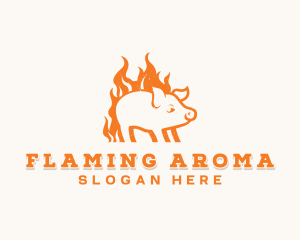 Flame Pork Barbecue logo