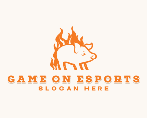 Flame Pork Barbecue logo